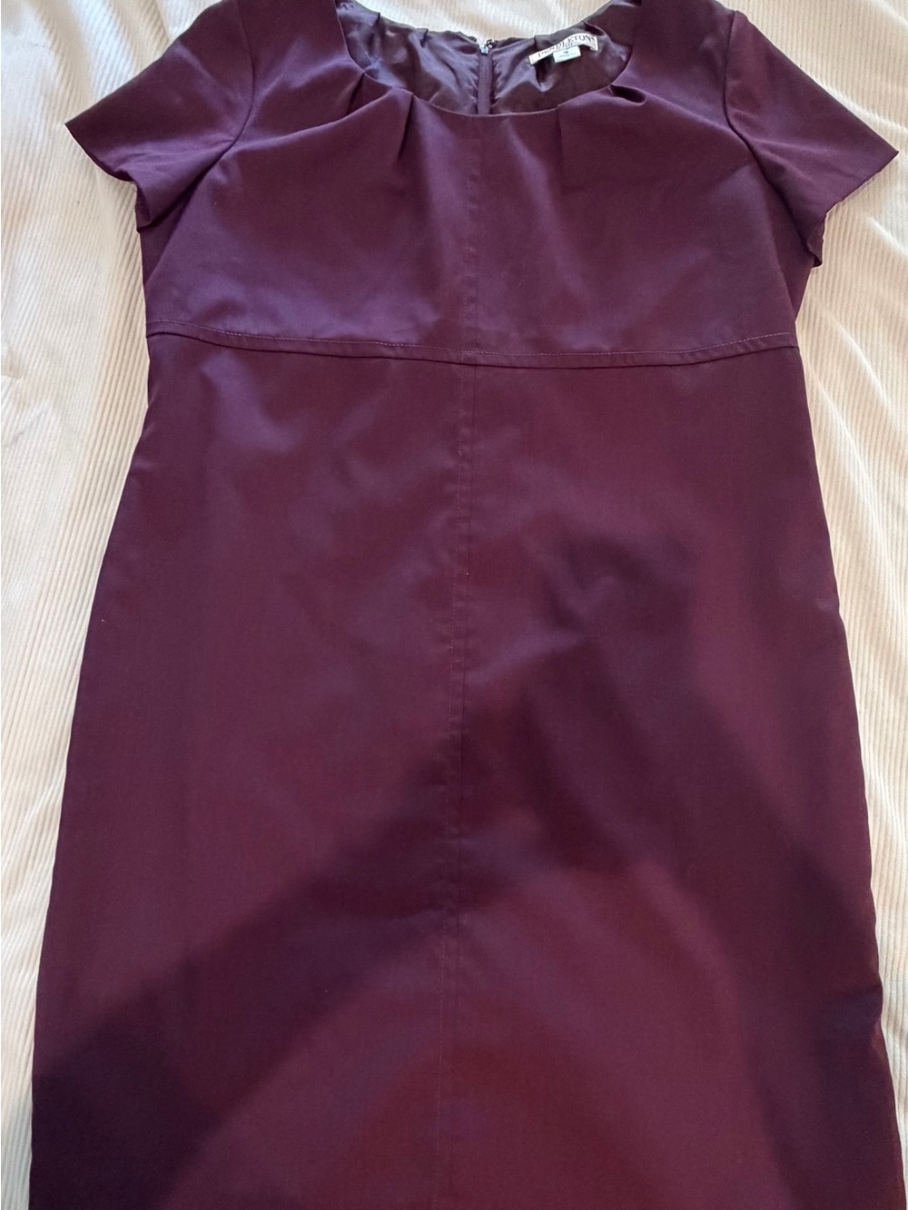 Pendleton Petite Sheath Dress Plum Short Sleeve Career Women's 16 - Picture 3 of 9